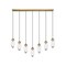 Z-Lite Arden Linear Chandelier, 7-Light, 4.75 In.W x 54 In.L x 12 In.H, Rubbed Brass/Clear 651P-7L-RB - alternate 2